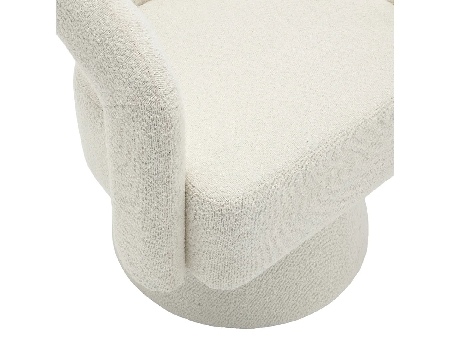 Fauteuil simple, rembourrage en tissu moelleux, chaises d'appoint pivotantes à 360 degrés, pour salon, chambre, beige