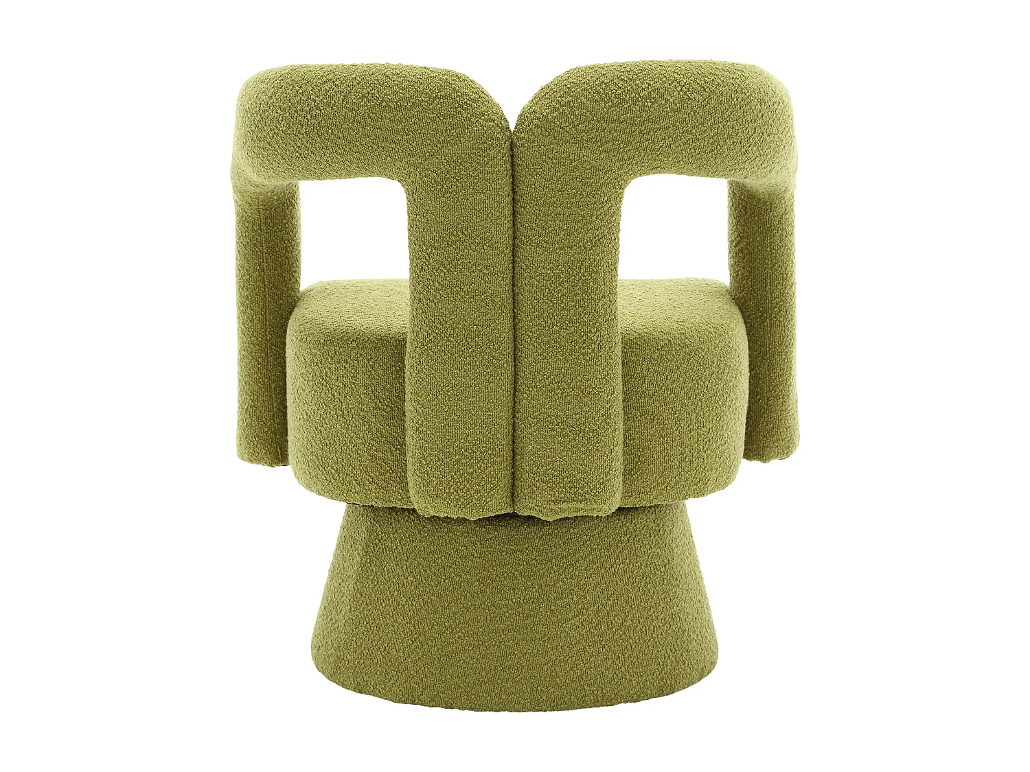 Fauteuil simple, rembourrage en tissu moelleux, chaises d'appoint pivotantes à 360 degrés, pour salon, chambre, Vert