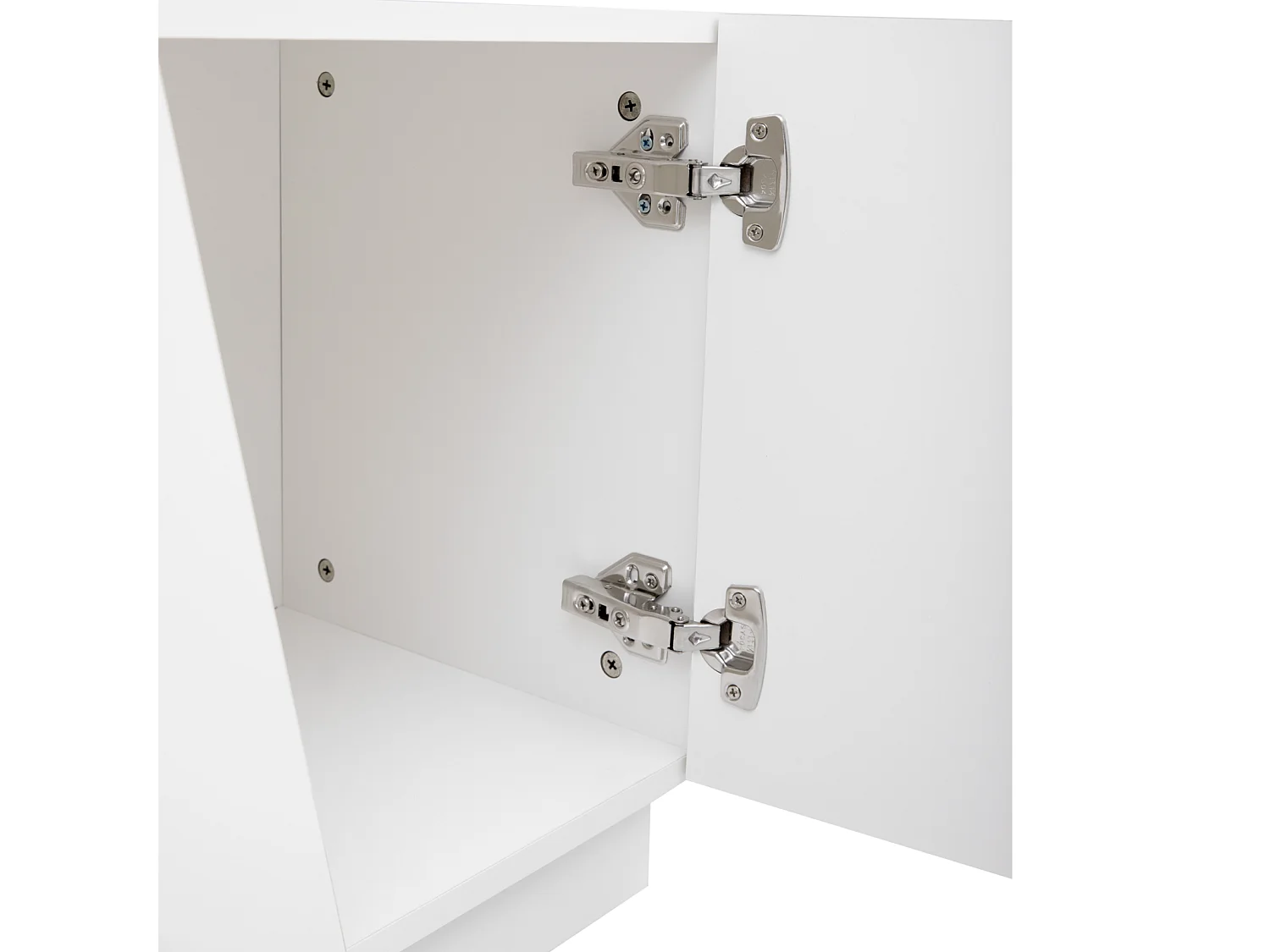 TV-meubel 170 cm, met lade, 4 deuren, open vak, Scandinavische stijl, TV-ladekast - Wit