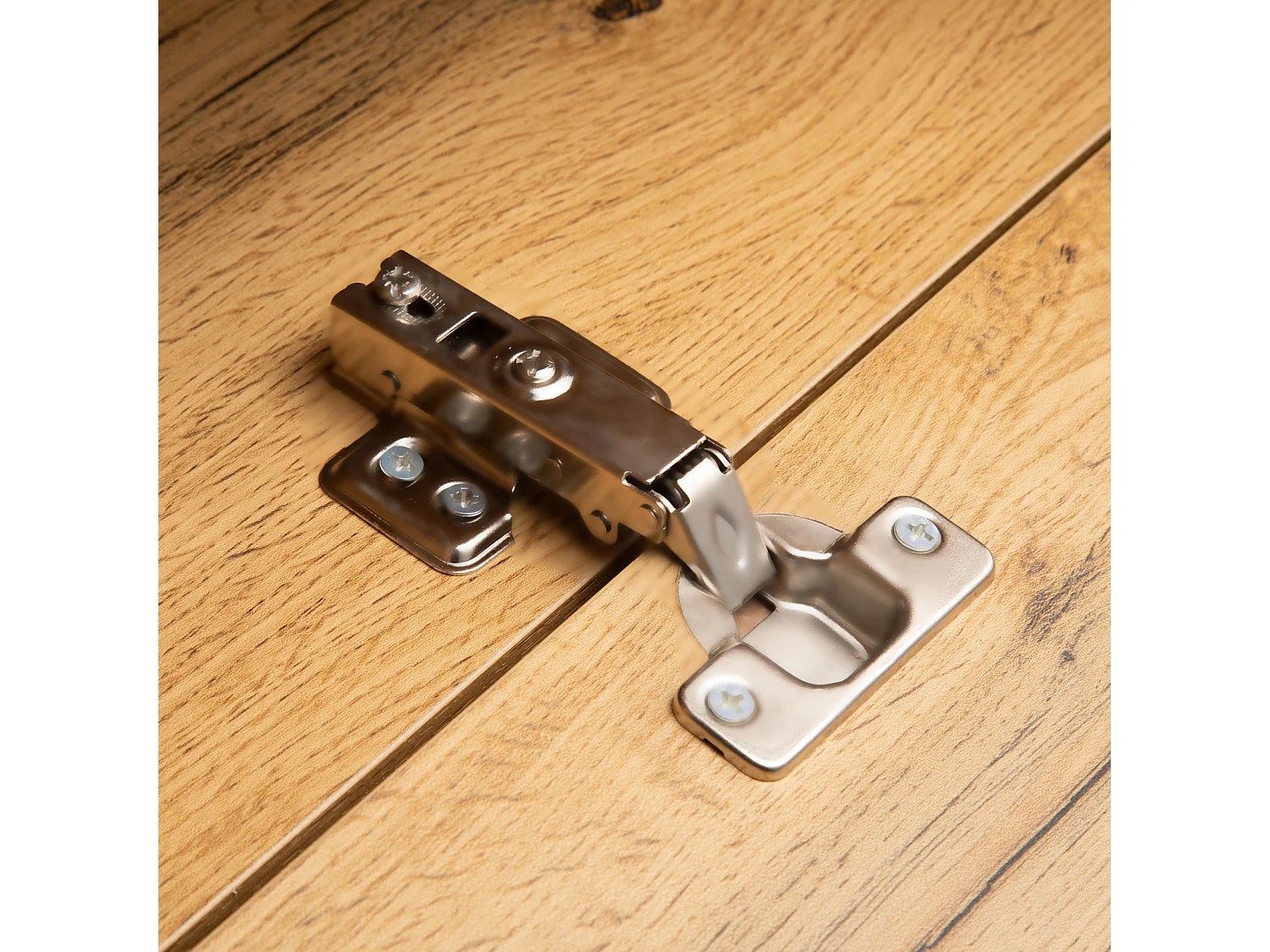 Meuble TV - 2 portes et 2 tiroirs - Bois massif - Contemporain - Marron