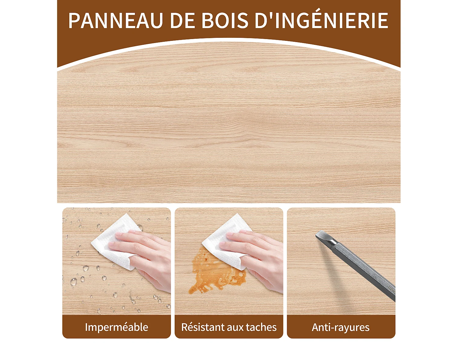 Meuble TV extensible 180 cm noir avec LED à capteur, éclairage tricolore, tiroirs à rebond, panneaux bois brun et noir, design moderne et pratique