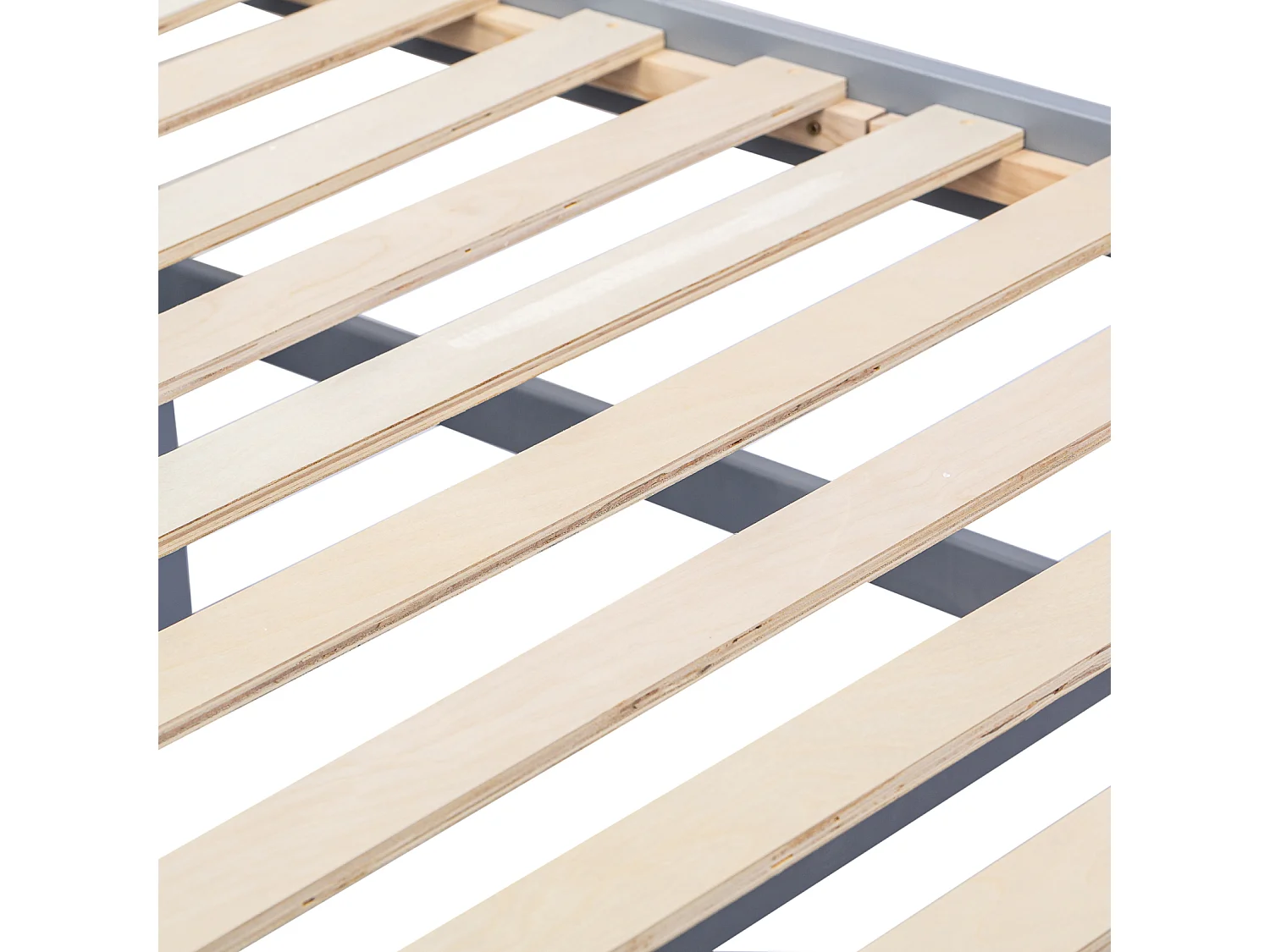 Uitschuifbed 90x190cm, kinderbed met uitschuifbare lade, lattenbodem, hoofdbord met opbergplanken en USB-aansluiting, grijs