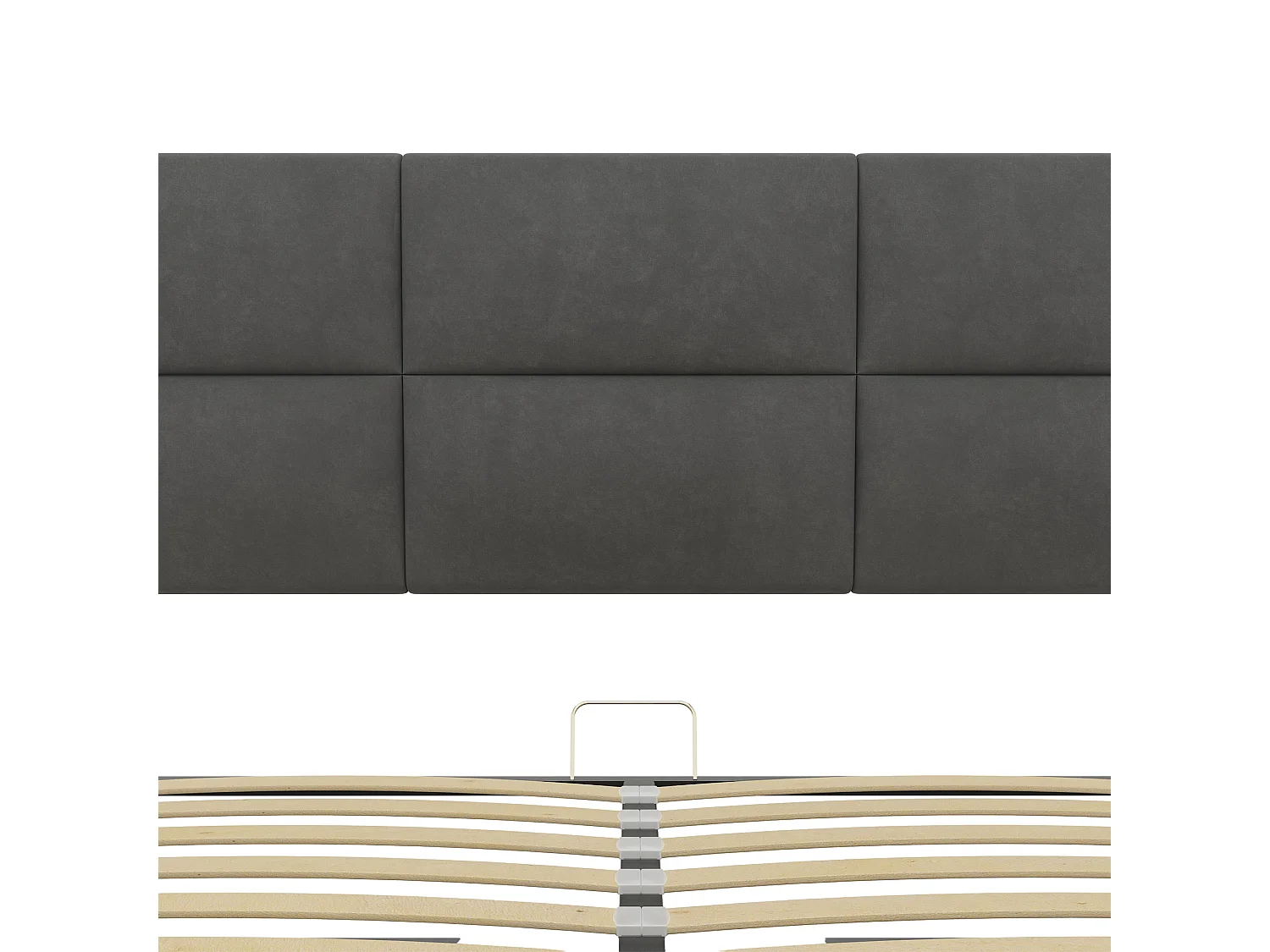 Letto matrimoniale contenitore imbottito idraulico 160 x 200 cm in velluto delicato sulla pelle con luci LED e caricabatterie USB, grigio