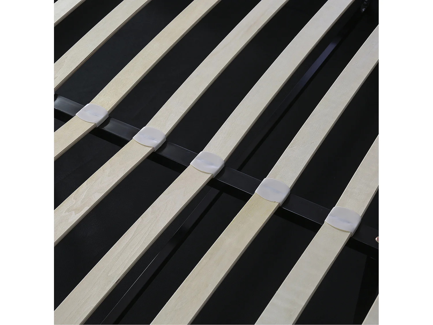 Letto contenitore 160x200cm, letto matrimoniale con rete a doghe e testiera a forma di orecchio, letto imbottito in velluto, Grigio