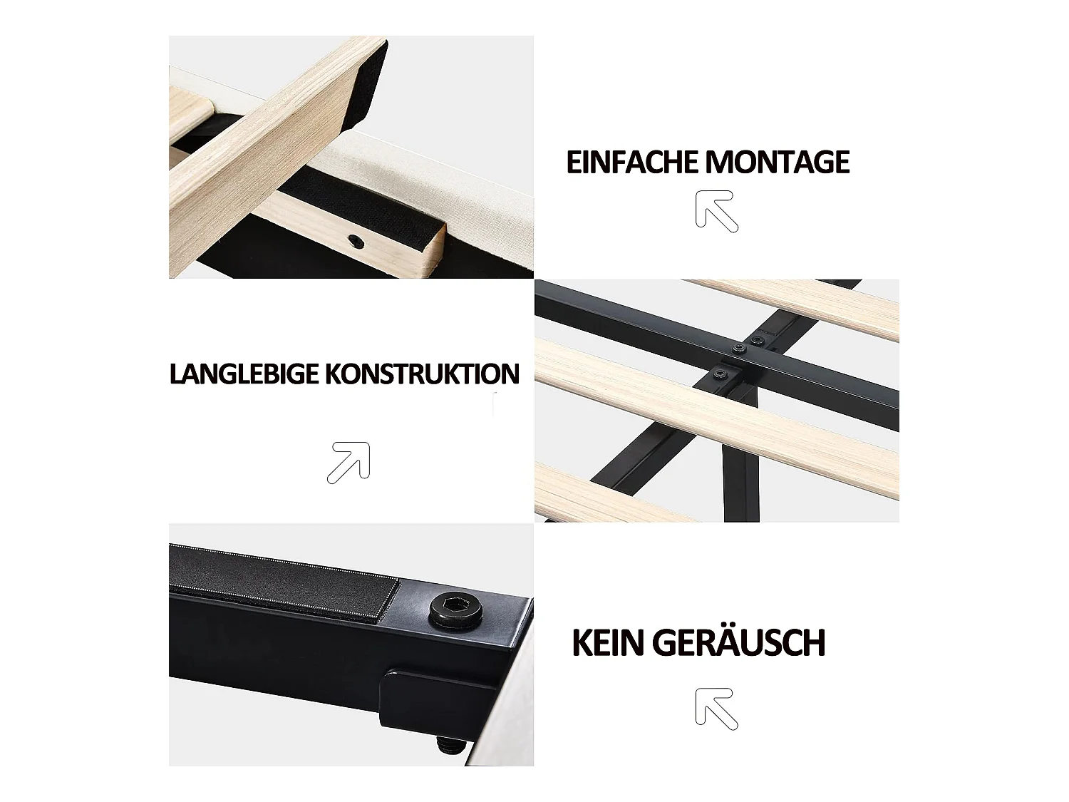 Cama estofada 140 x 200 cm, estrutura de cama flutuante estofada com luzes LED e cabeceira de design, cama de hóspedes plana em linho bege, amigo da pele