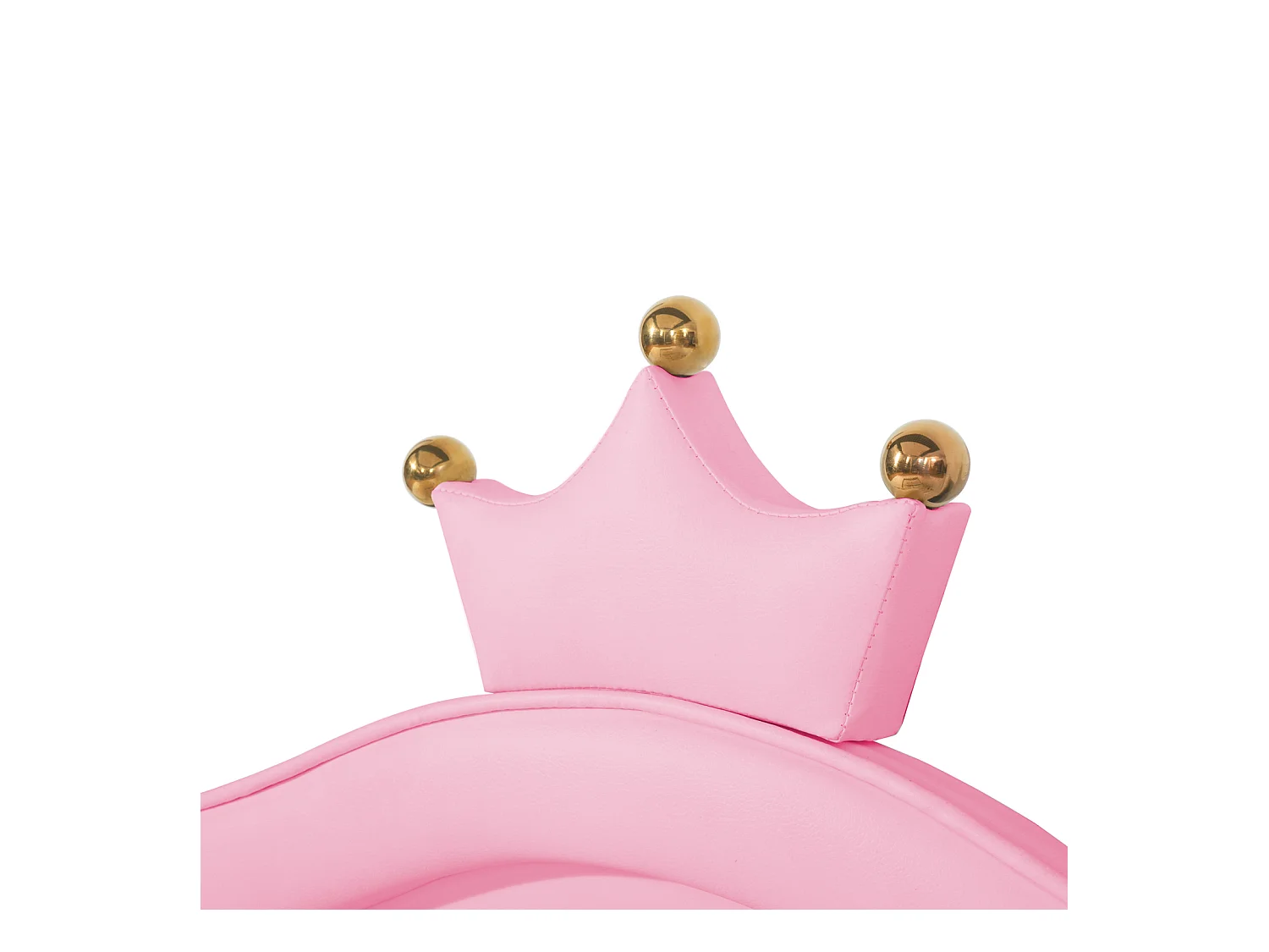 Cama para adultos de 140 x 200 cm - Cama doble de piel sintética con lámparas LED, somier de láminas y cabecero de corona (estilo peinado) para adolescentes - Rosa