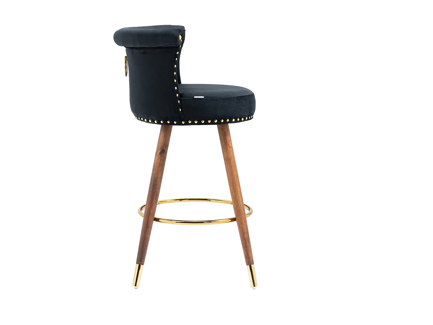 Juego de 2 taburetes de bar giratorios 55,5x51x95,5cm, con respaldo y reposapiés, altura fija 360 grados, color negro