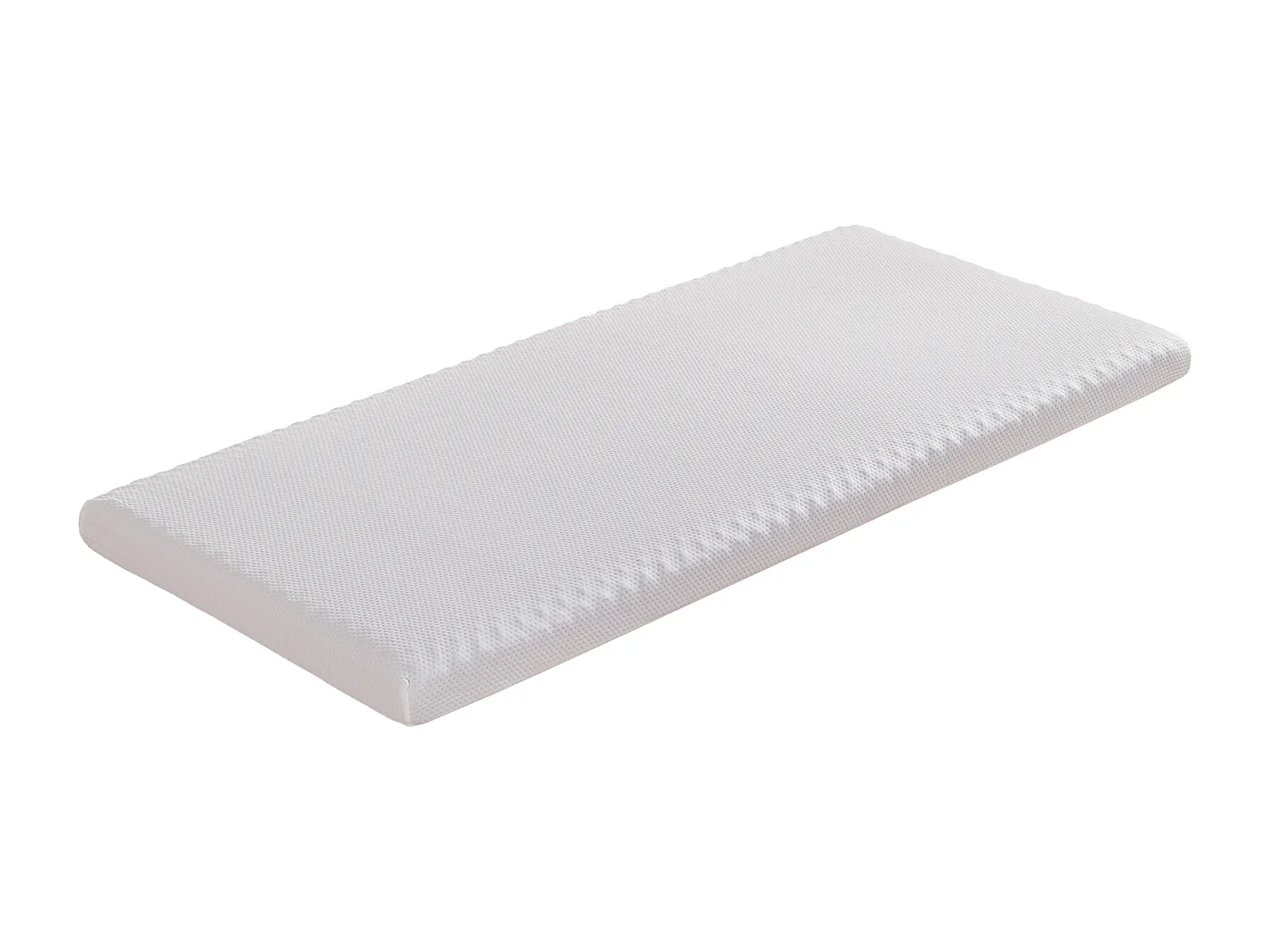 Matelas 90x200cm, tissu nid d'abeille, certifié Oeko-Tex, dureté H3, housse blanche + éponge 23D gris