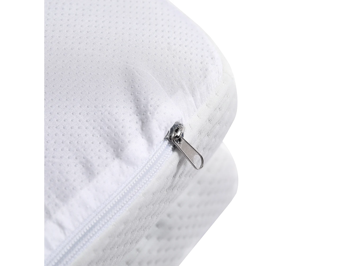 Matelas 140x200cm piable, tissu nid d'abeille, certifié Oeko-Tex, dureté H3, housse blanche + éponge 23D blanc