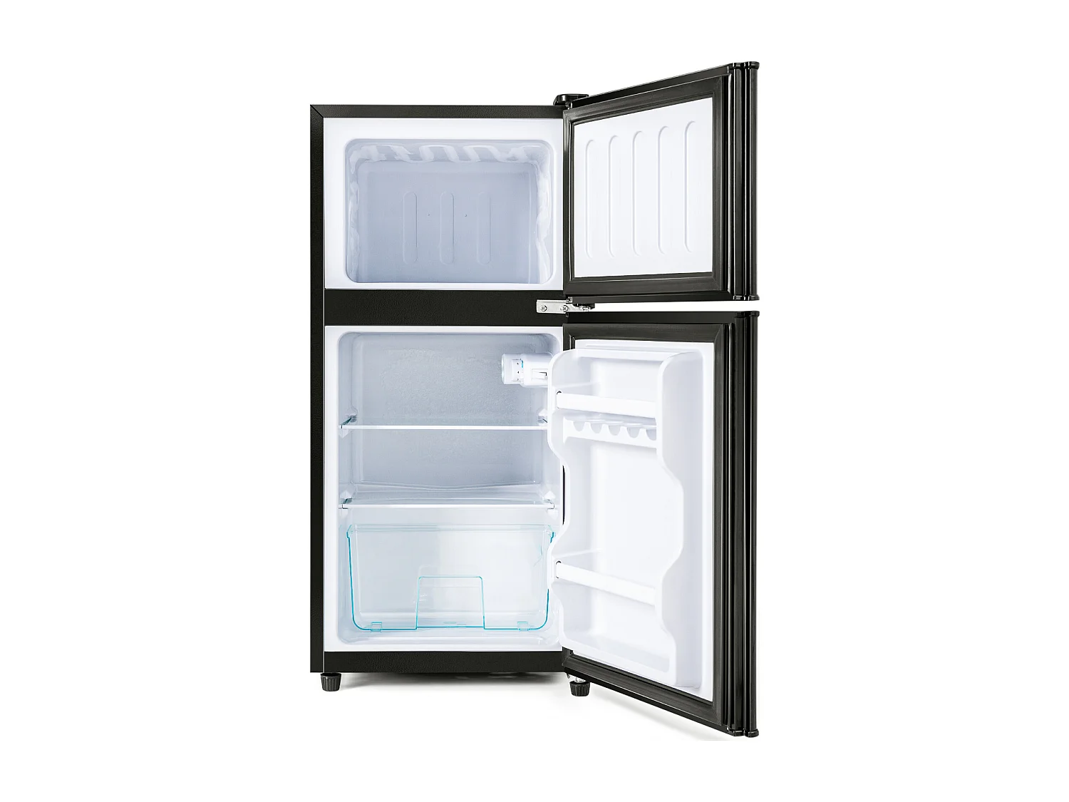 Mini Réfrigérateur - 22L congélateur + 38L réfrigérateur - 42x45.5x86.8cm - 172 kWh/an, lumière LED - Classe F - Noir
