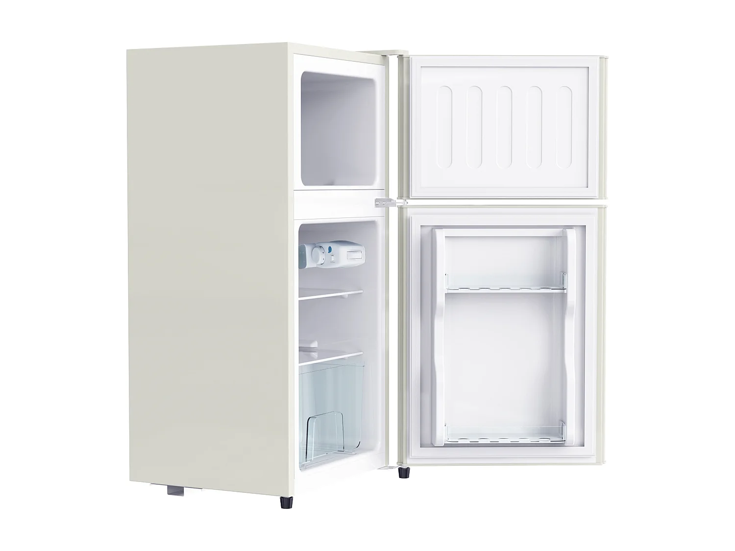 Mini Réfrigérateur - 22L congélateur + 38L réfrigérateur - 42.5x45.5x86.8cm - 163 kWh/an, lumière LED - Classe F -Blanc