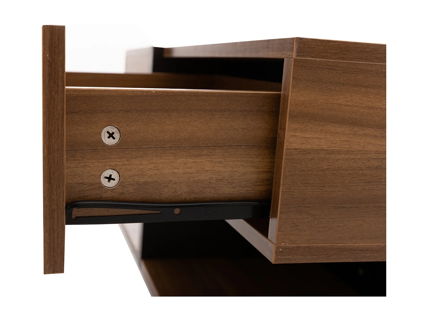 Hoogglans vierkante salontafel, met 4 lades, uniek design, opbergruimte onderaan, 78x78x36cm naturel