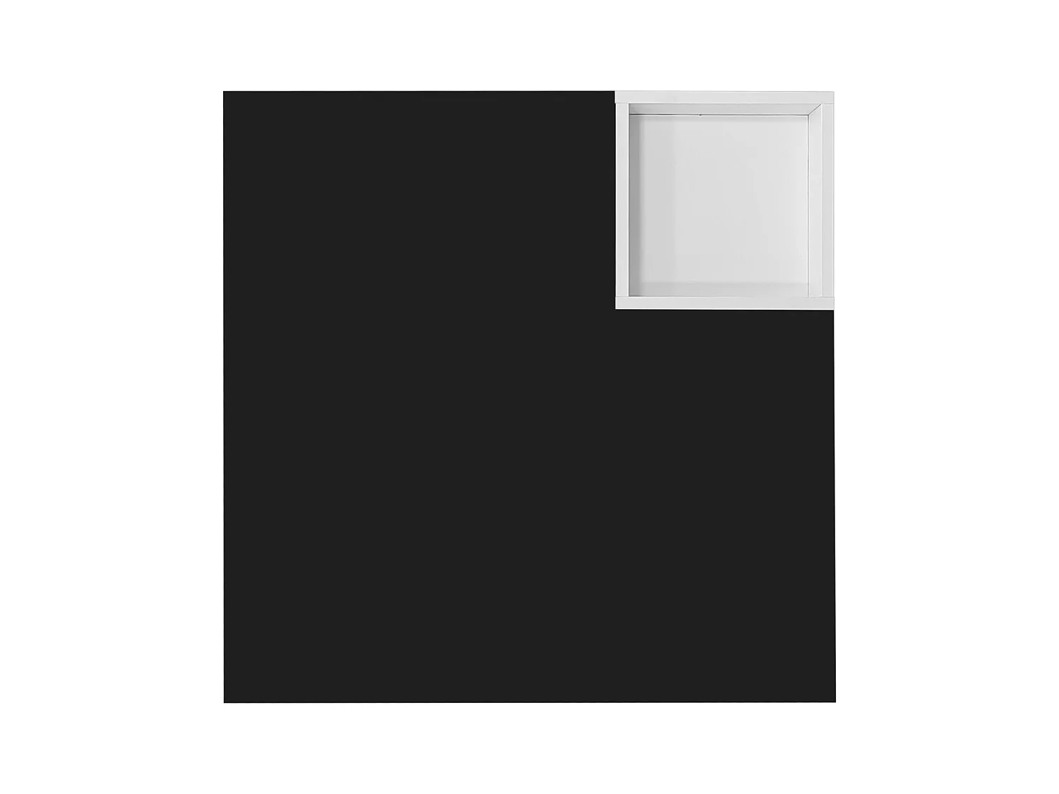 Table basse LED carré 72x72x30 cm, table de salon, table d'appoint avec boîte de rangement amovible, coloris noir