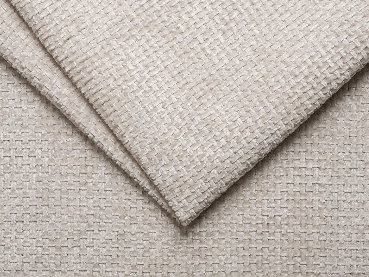 Canapé 4 places confort assise profonde en tissu texturé beige MOTINO