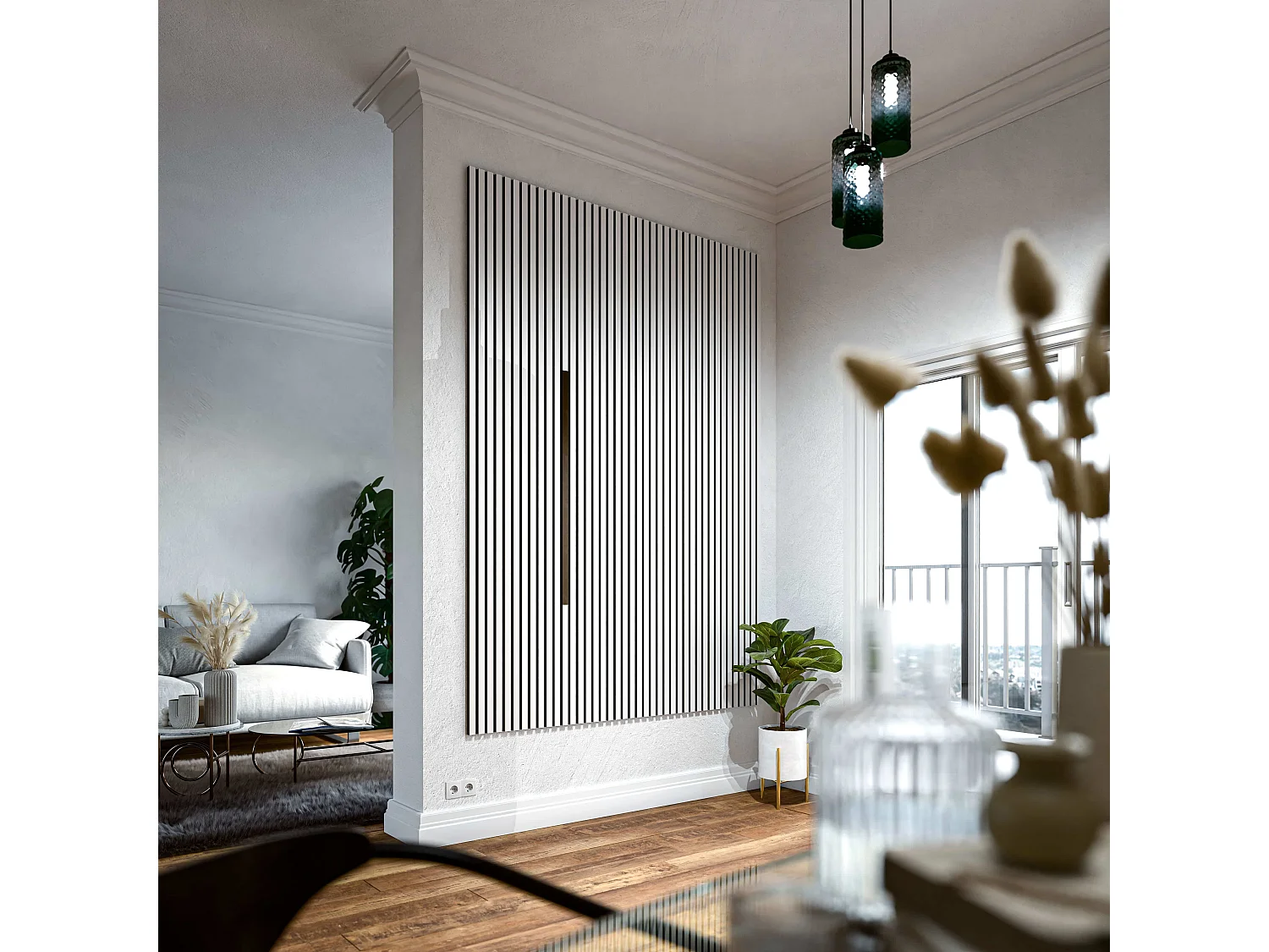 Profilé U Décoratif pour Panneau Tasseau Bois - Gris Foncé - 1 m