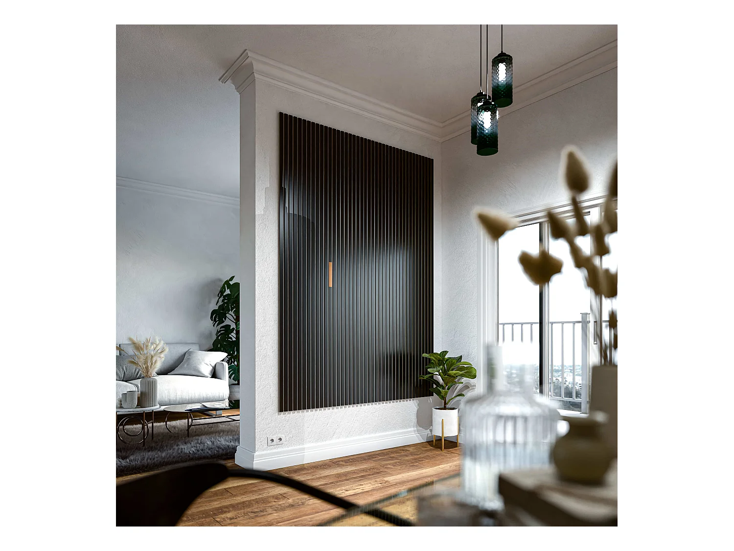 Profilé U Décoratif pour Panneau Tasseau Bois - Cuivré - 20 cm