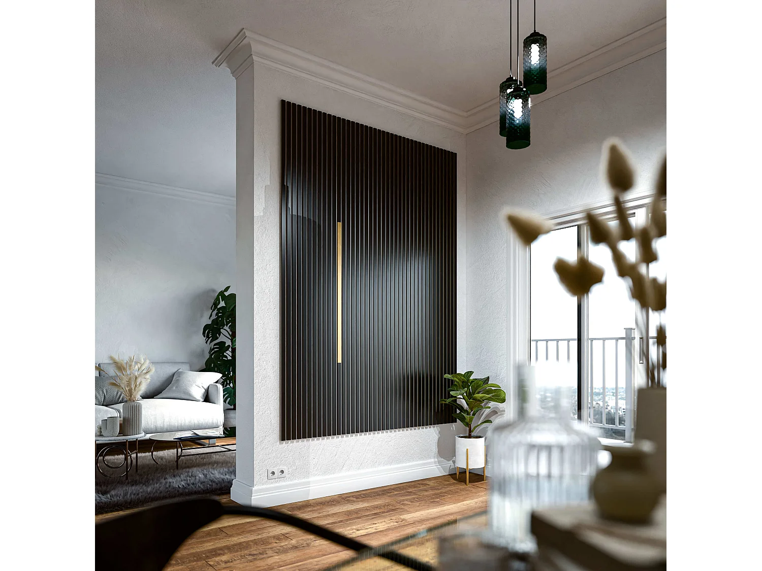 Profilé U Décoratif pour Panneau Tasseau Bois - Or - 1 m