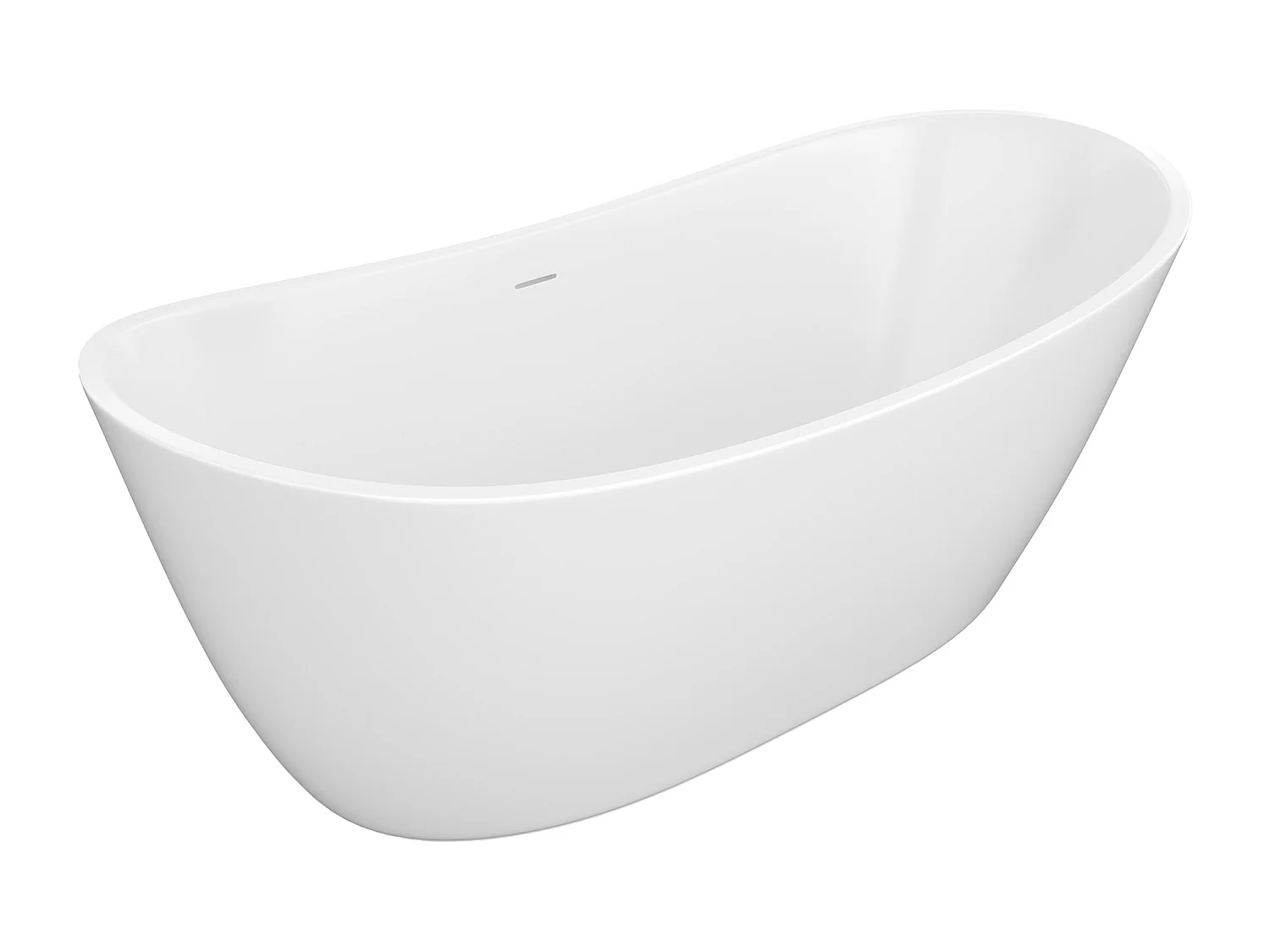 Bañera de esquina blanca - 225 L - Acrílico - 160 x 78 x 58 cm - Esquina izquierda - RIVASO