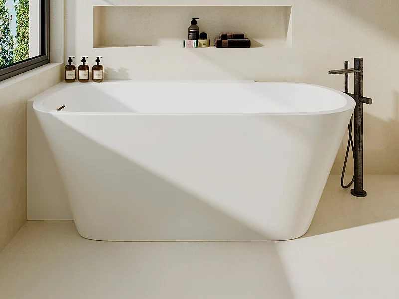 Vasca angolare bianco 225 litri Acrilico 160 x 78 x 58 cm Angolo a sinistra - RIVASO