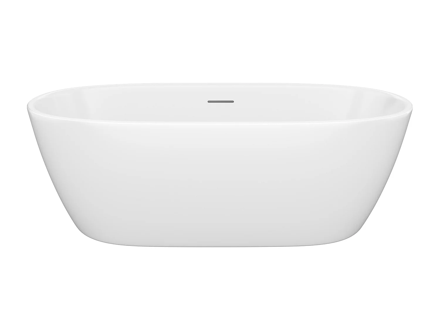 Freistehende Badewanne - 250 l - Acryl - 170 x 76 x 58 cm - Weiß - YAMISA