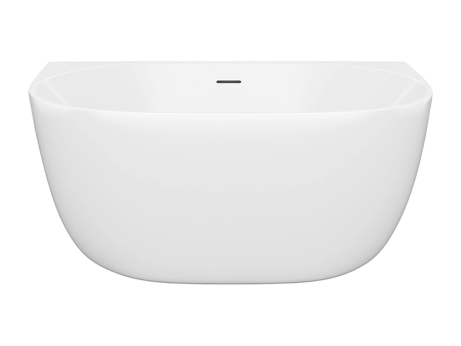 Vasca da bagno semi-freestanding bianca 167 litri 130 x 72 x 58 cm Acrilico - AMOSARI
