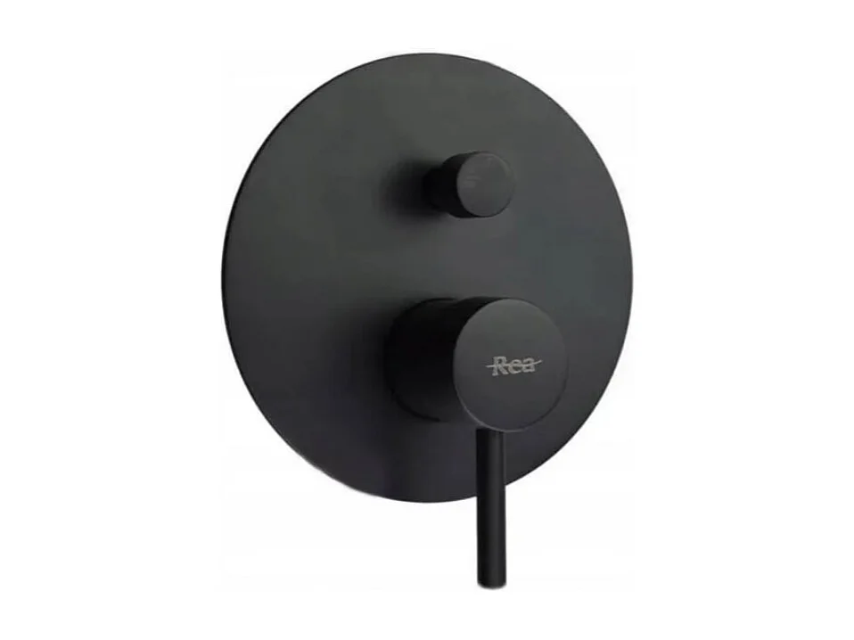 Conjunto De Ducha Y Bañera Eportado Oculto Rea Lungo Black