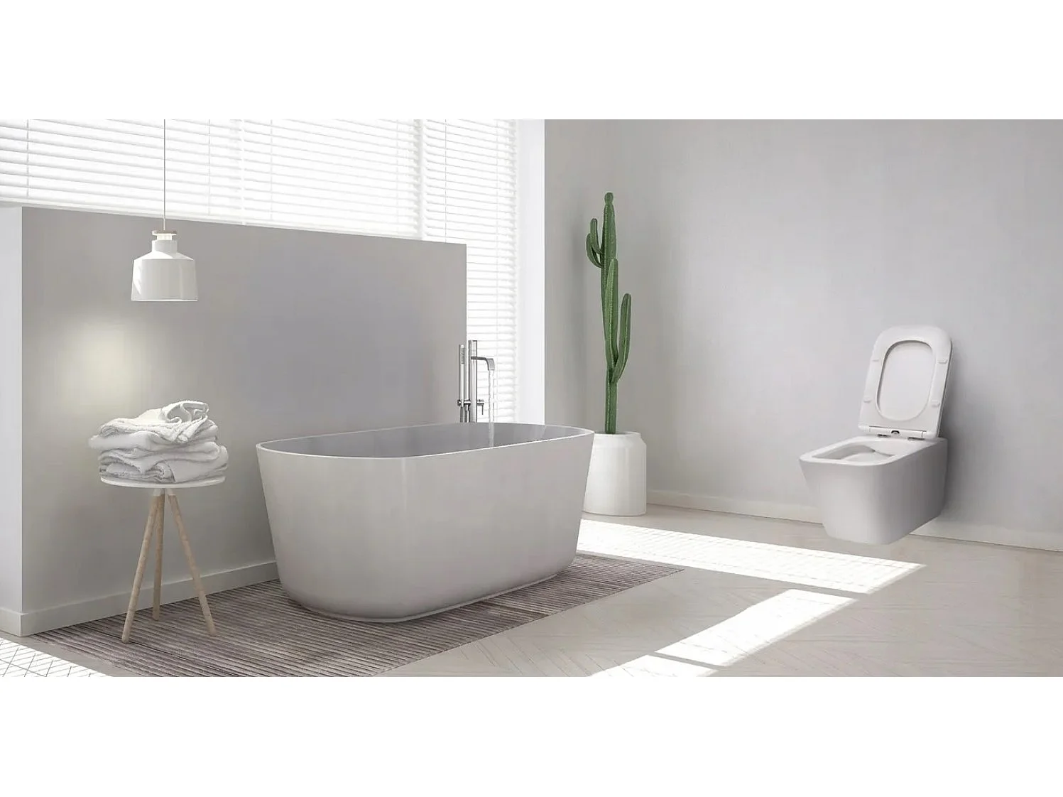 Design Hänge-WC mit innovativem randlosem System für optimale Hygiene