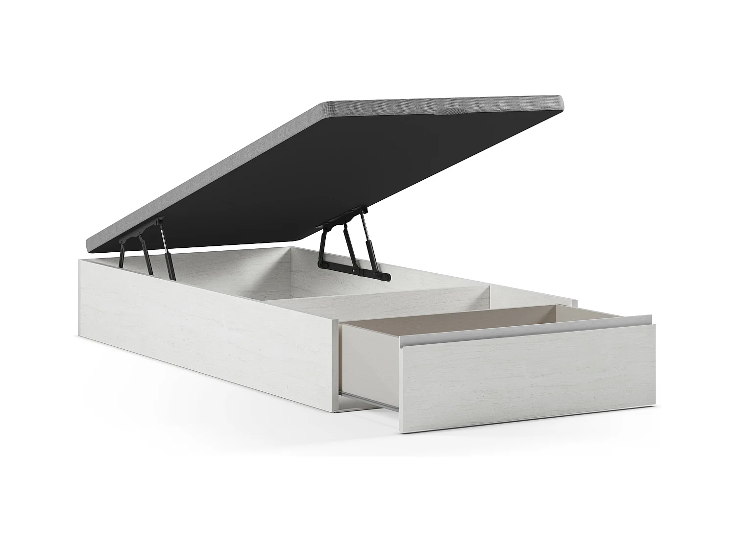 Canapé cama con cajón 90 x 200 cm - Blanco - HESTIA de YSMÉE