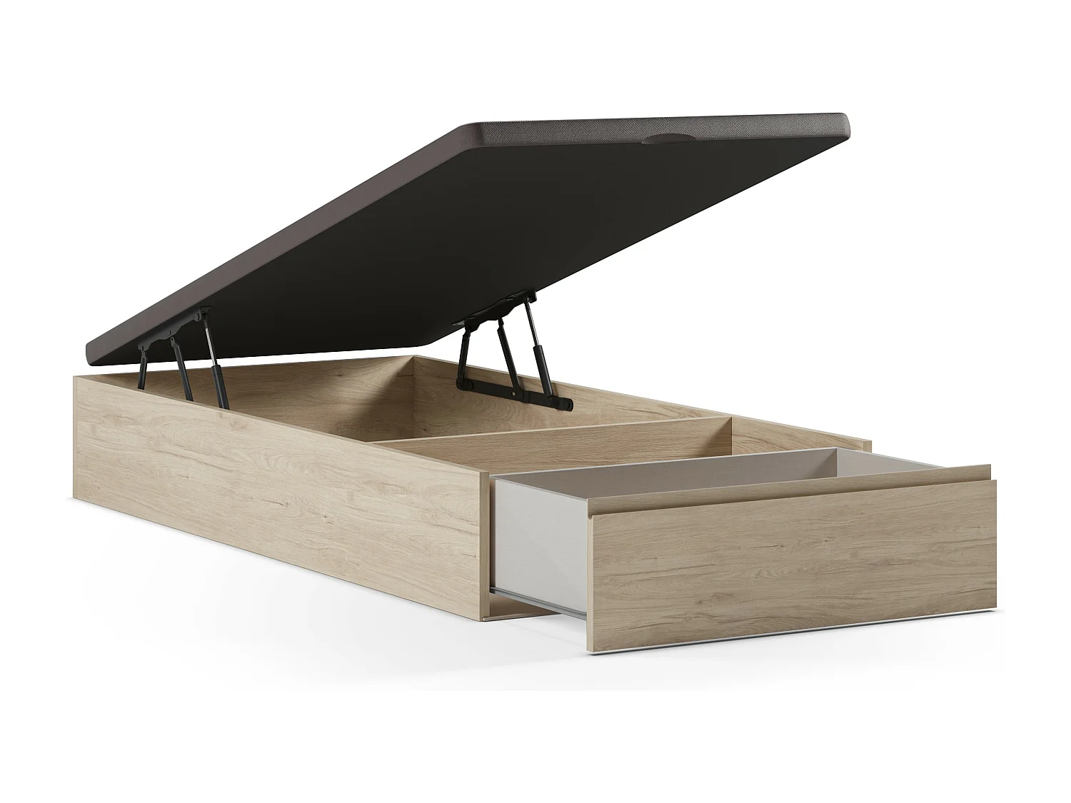 Sommier coffre avec tiroir 90 x 200 cm - Naturel clair - HESTIA de YSMÉE