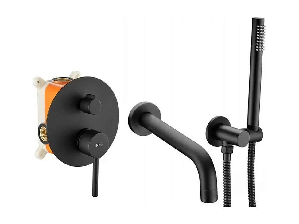 Rubinetto Da Vasca Rea Lungo Black + Box