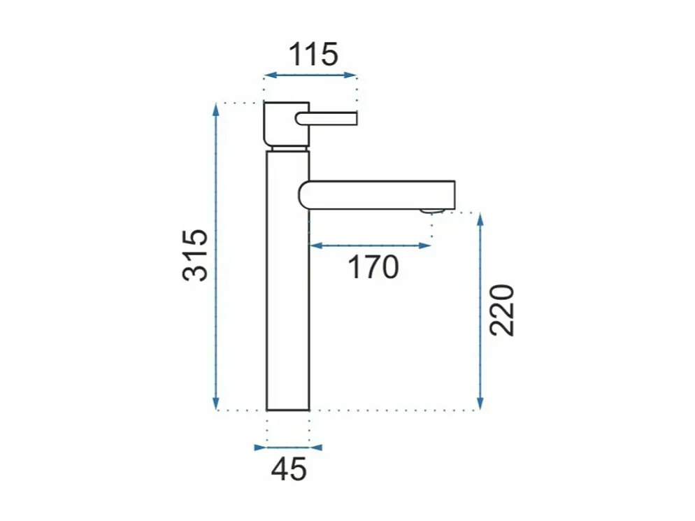 Robinet De Lavabo Rea Tess High Black