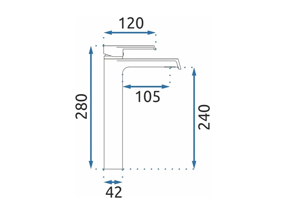 Grifo De Baño Rea My2061-21B Hass High Black
