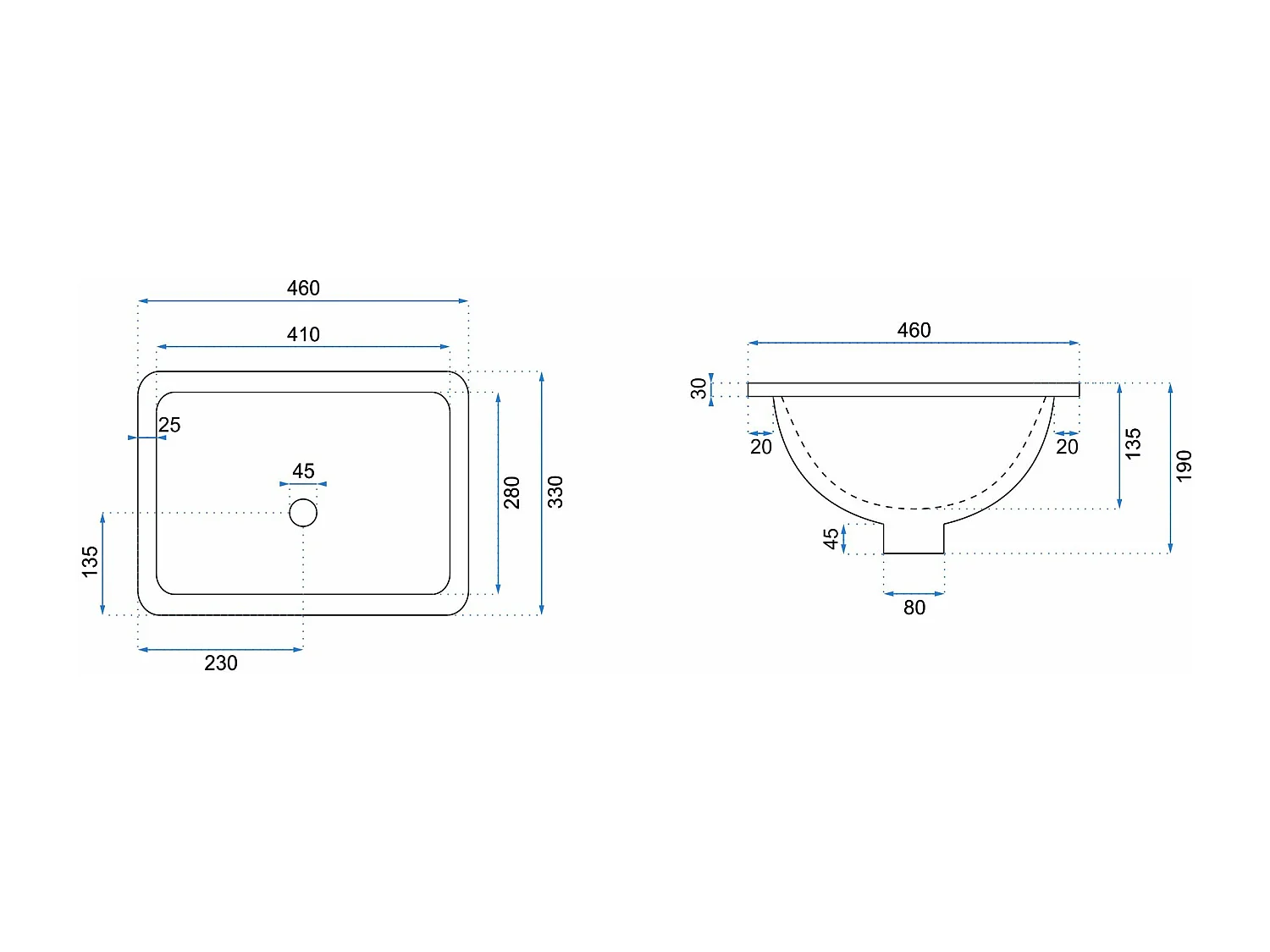 Onderbouw Wastafel Rea Adela White