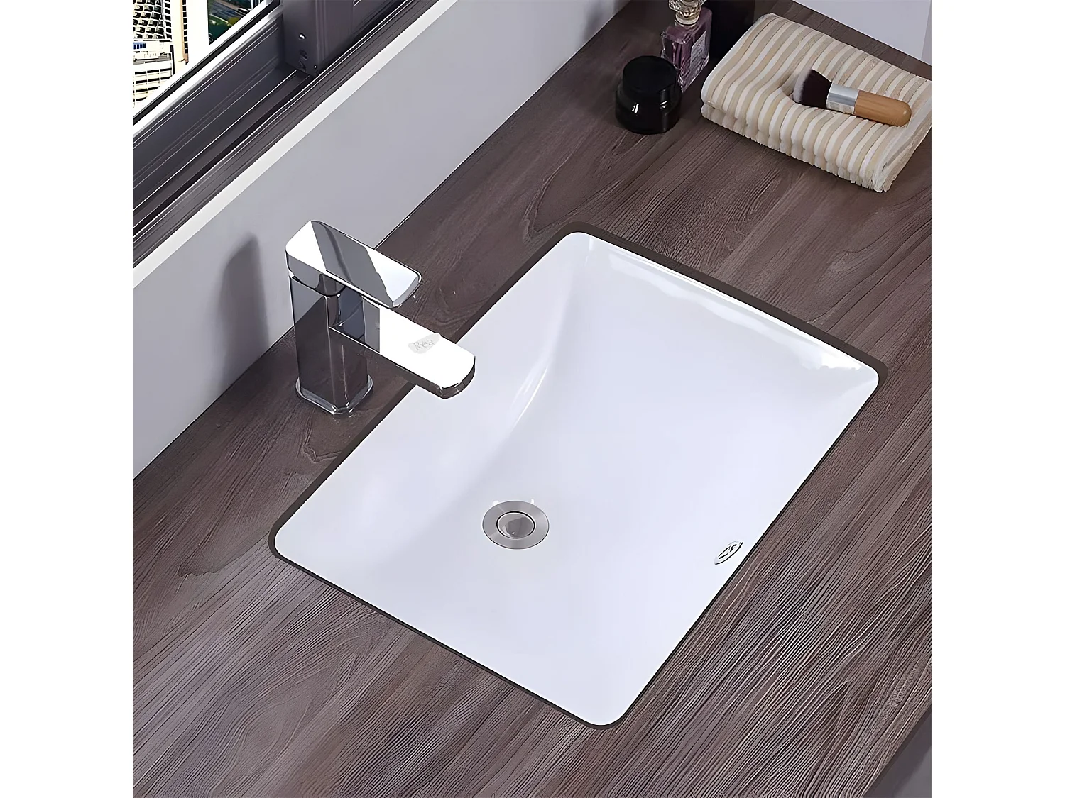 Vasque À Encastrer Rea Adela White