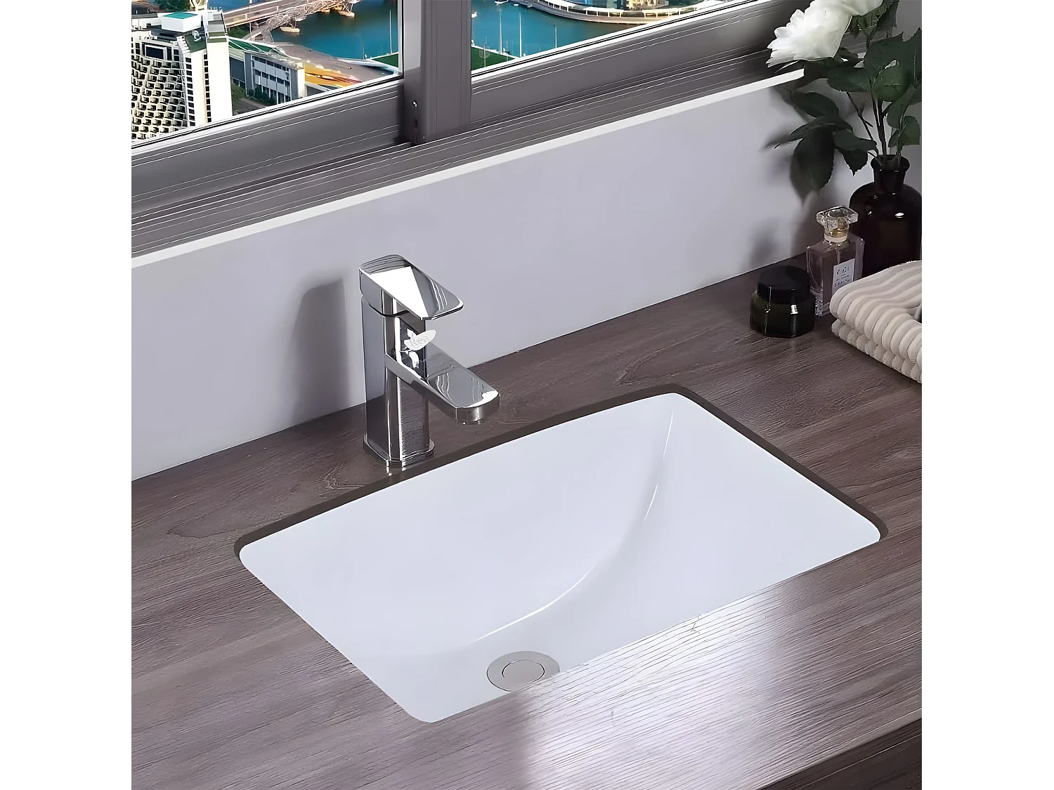 Vasque À Encastrer Rea Adela White