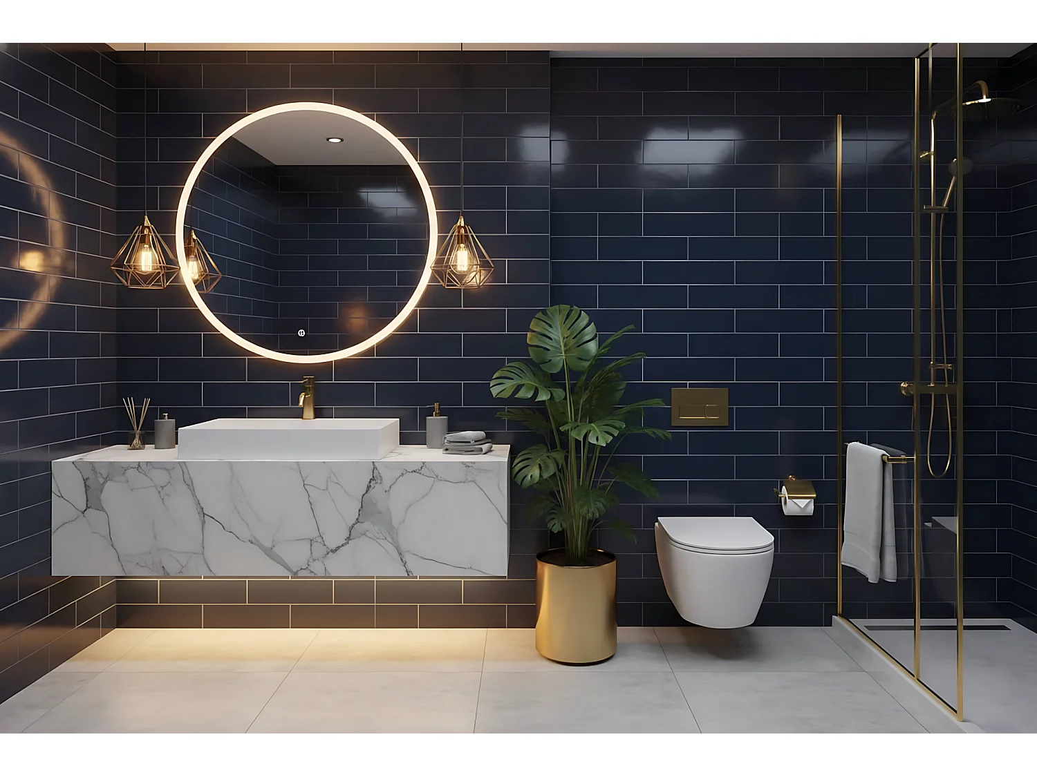 Vasque En Conglomérat Rea Goya 50 White