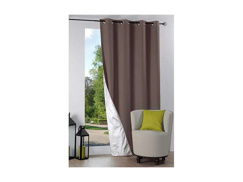 Rideau Isolant Nelson Taupe 135x240 cm - Confort et Élégance