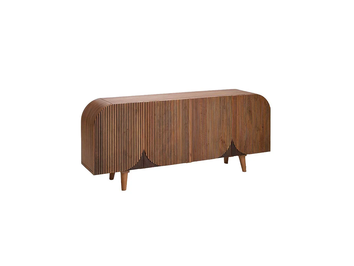 Buffet arrondi en bois de manguier Lise