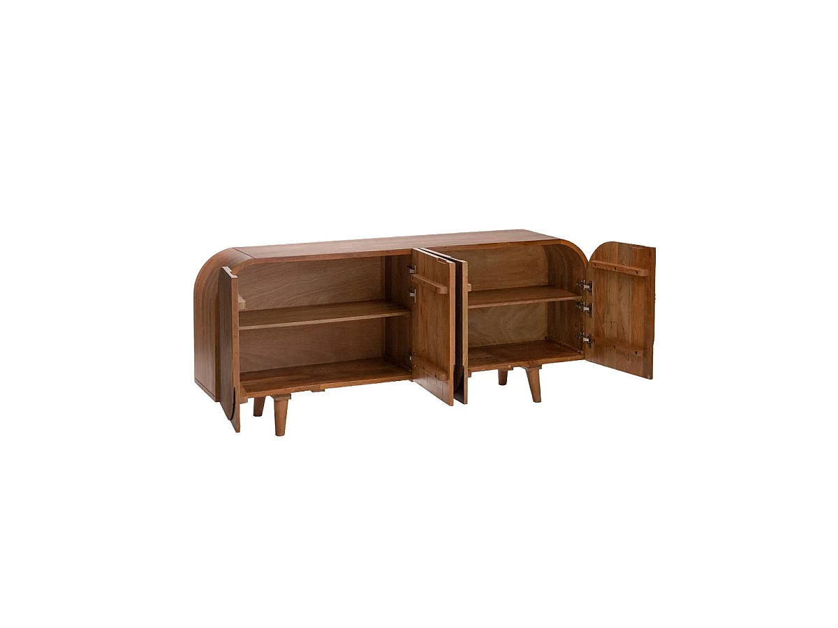 Buffet arrondi en bois de manguier Lise