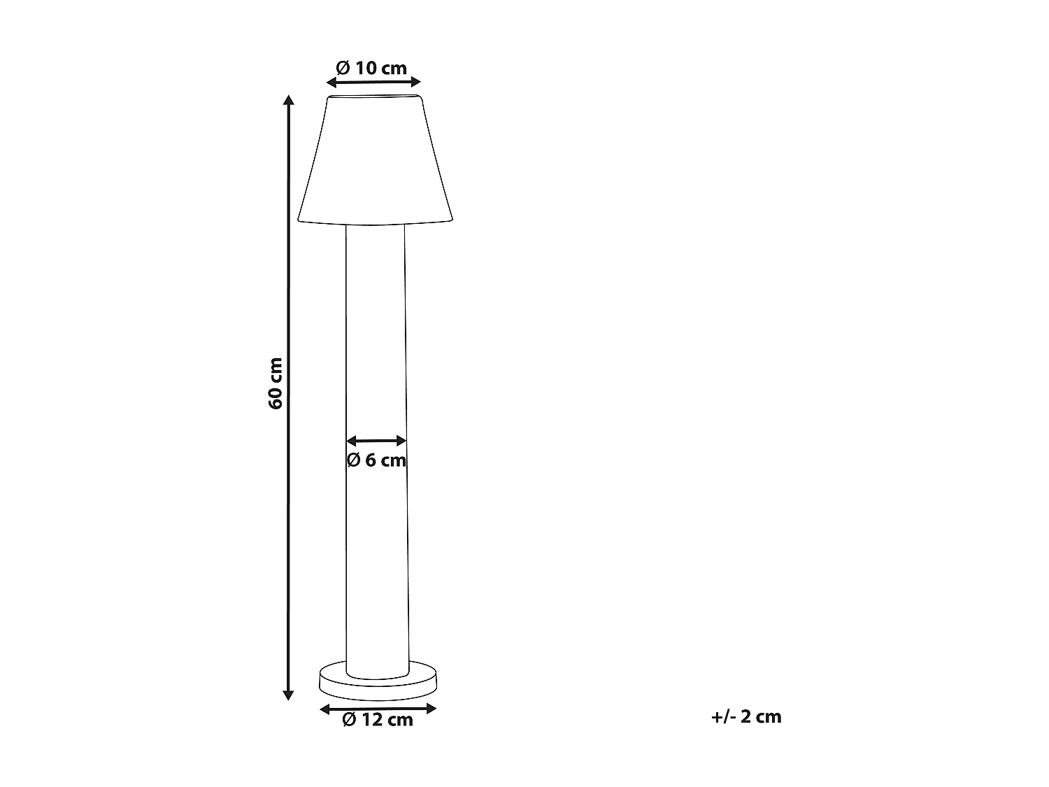 Stojąca lampa ogrodowa LED HOLMES Czarny