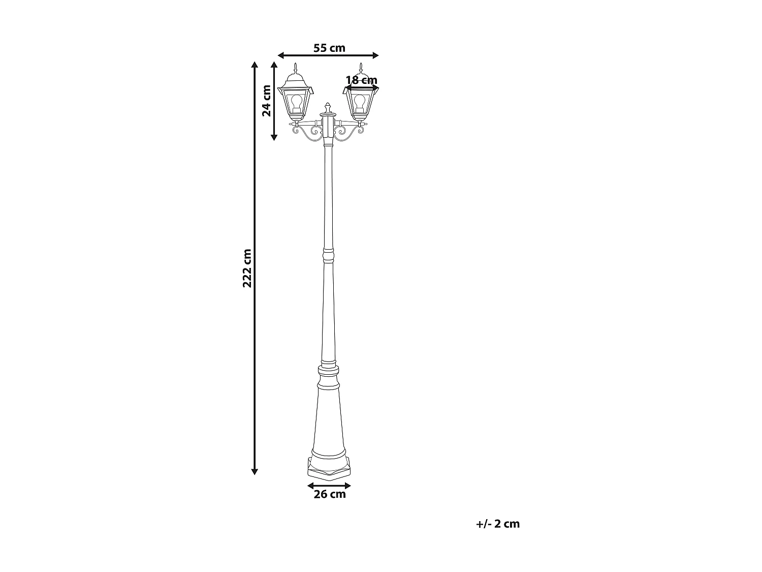Lampadaire extérieur SUKRI Noir