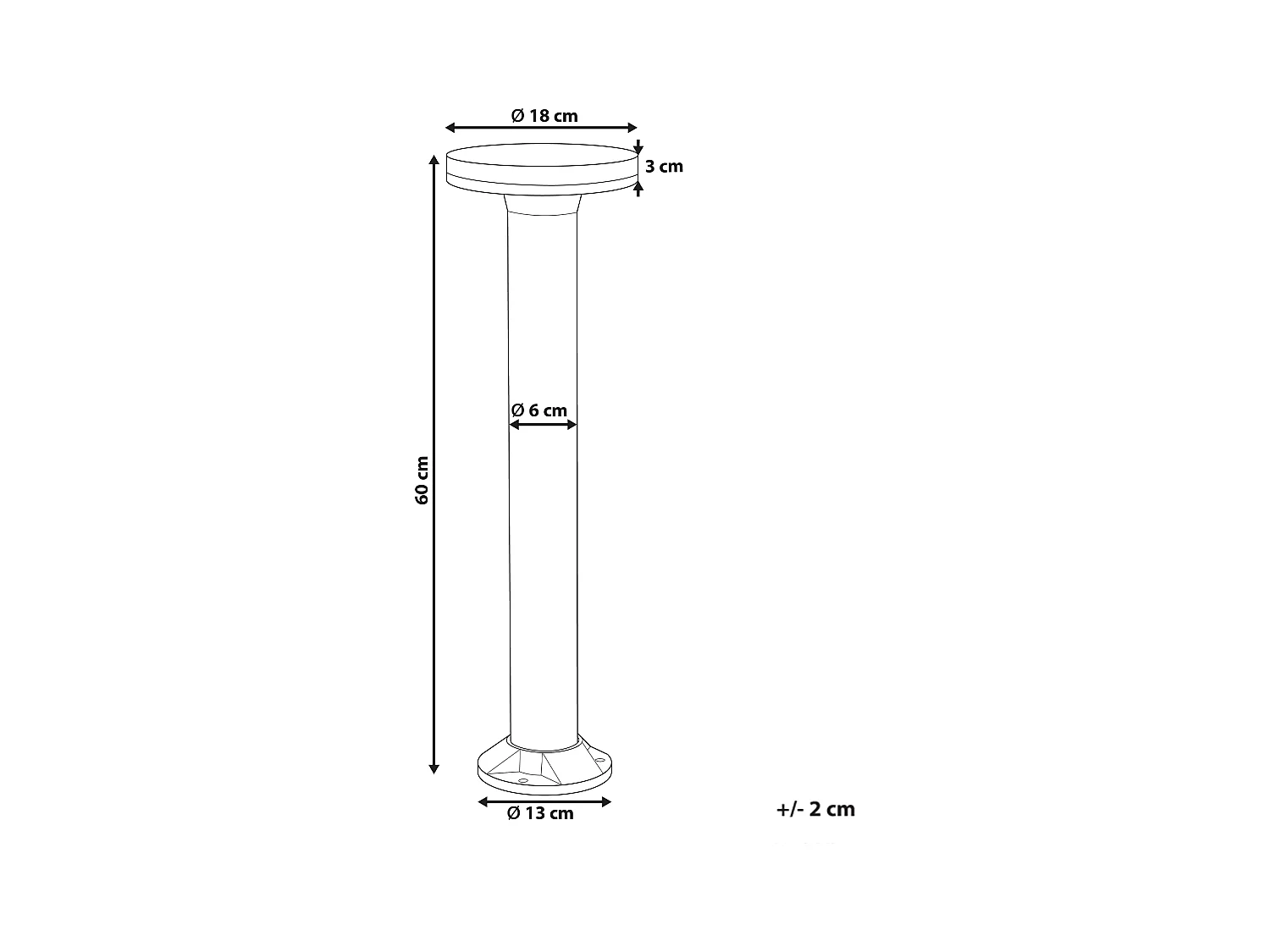 LED paallamp op zonnenergie voor buiten TARKIO Zwart