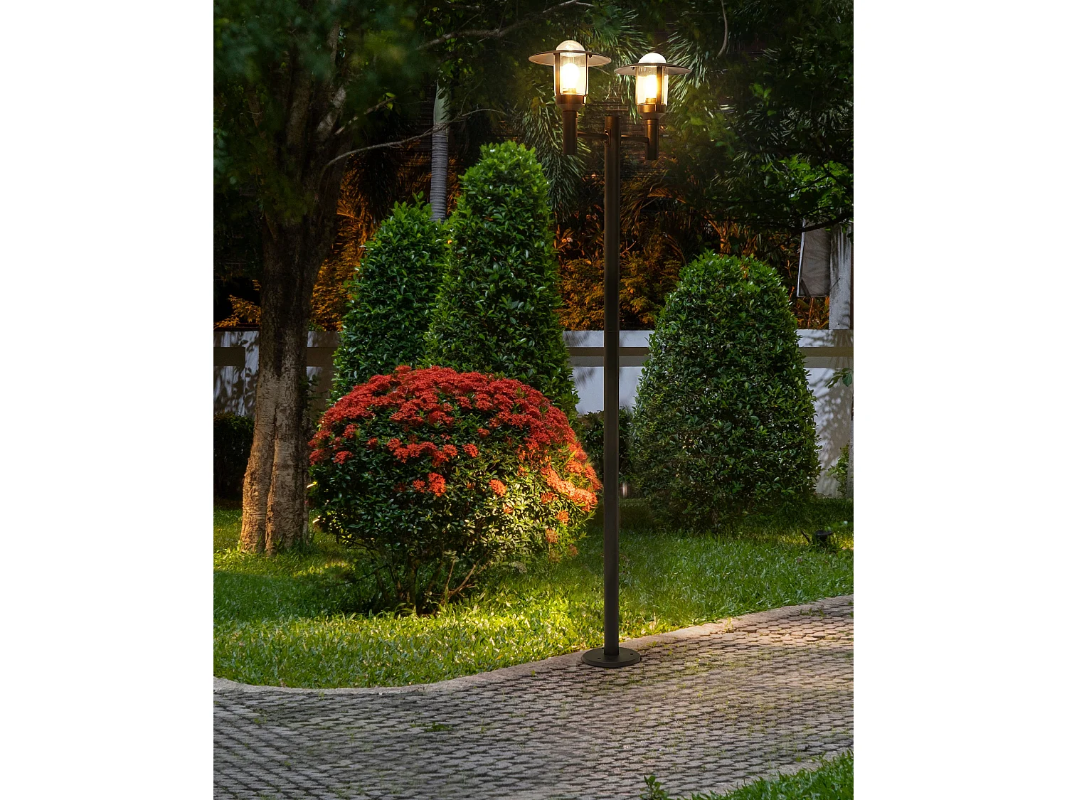 Poste de luz para exterior TIZU Preto