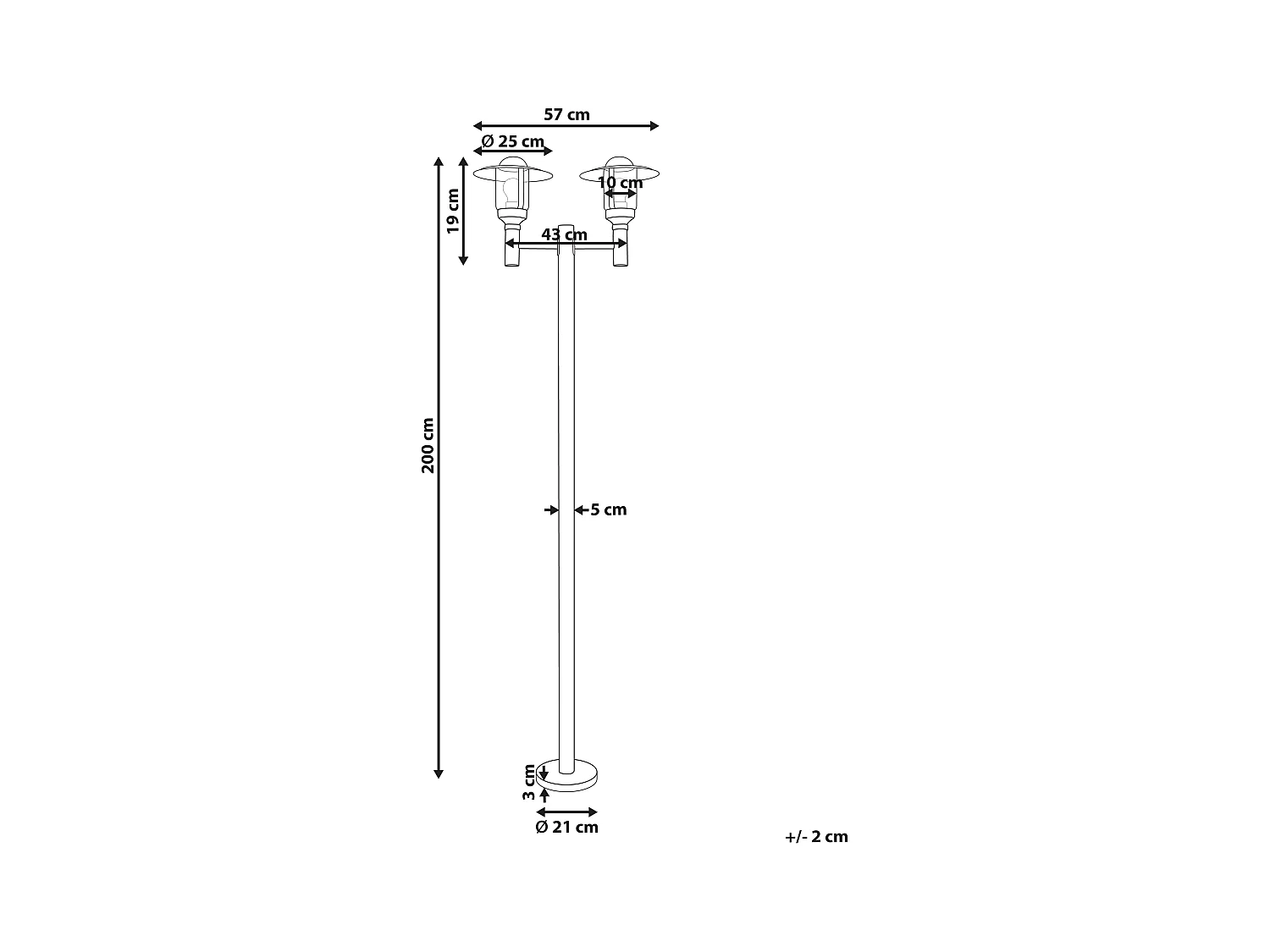 Lantaarnpaal TIZU Zwart