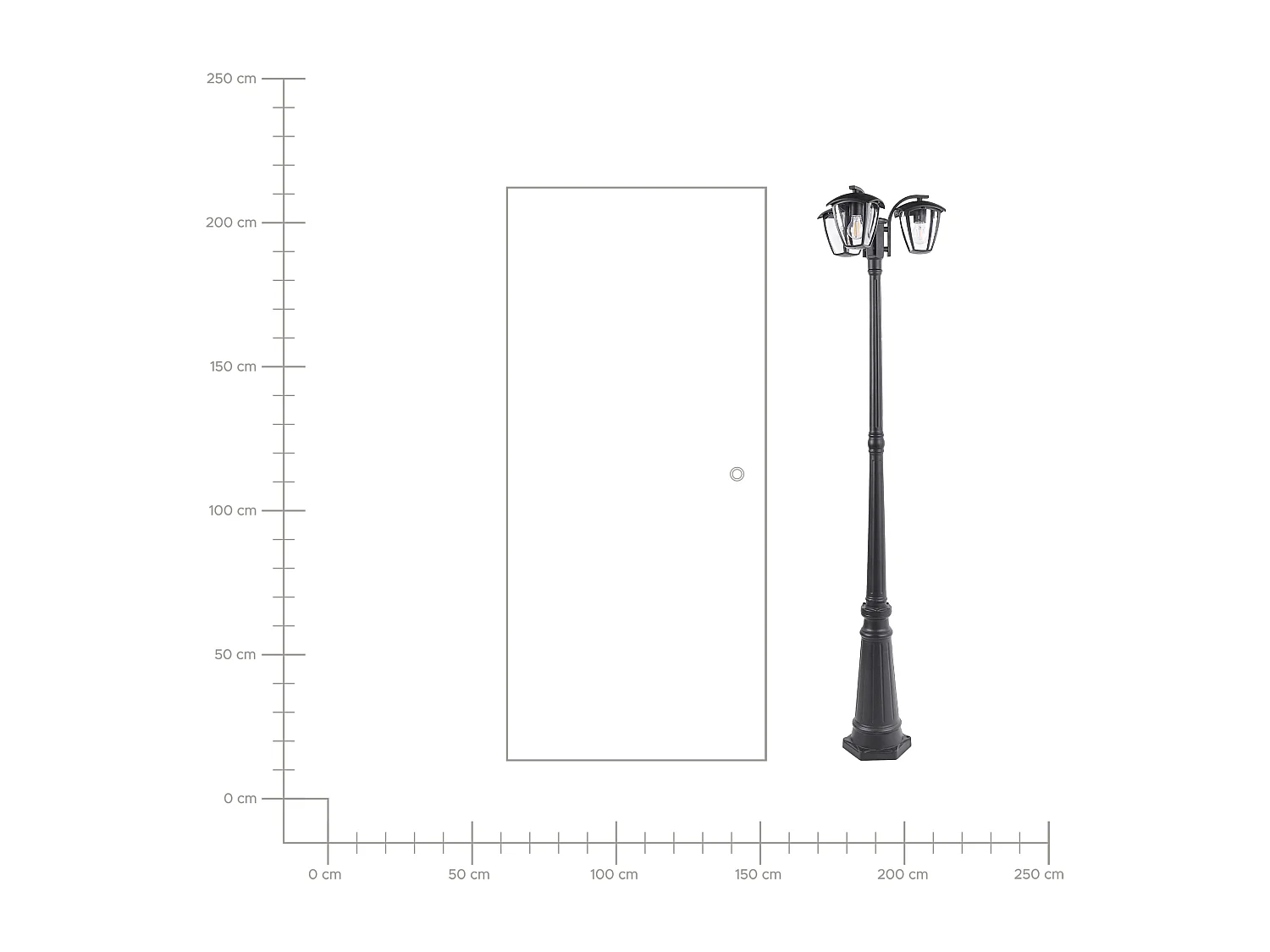 Lampadaire extérieur LEMRO Noir