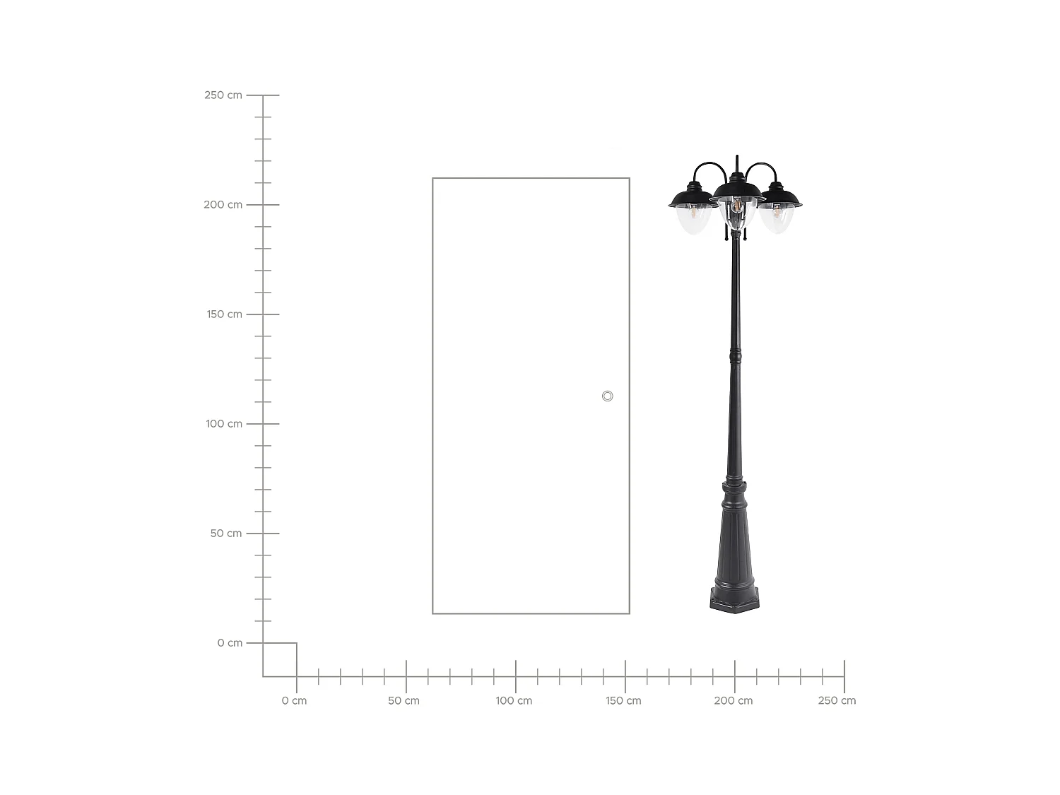 Lampadaire extérieur BANKA Noir
