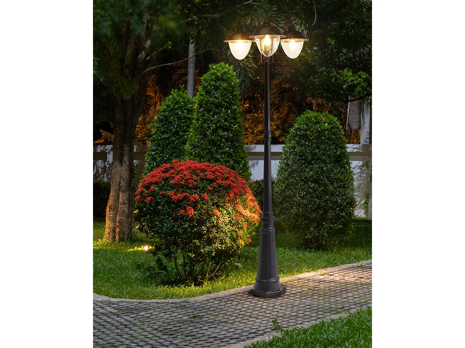 Lampadaire extérieur BANKA Noir