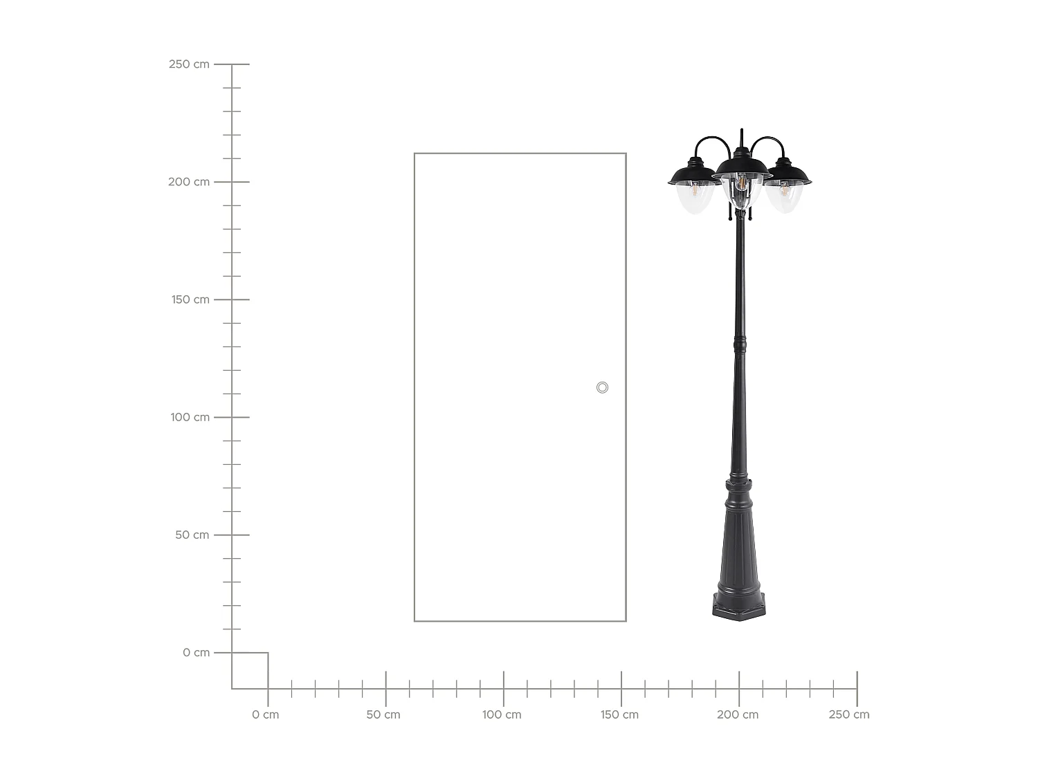 Lampadaire extérieur BANKA Noir