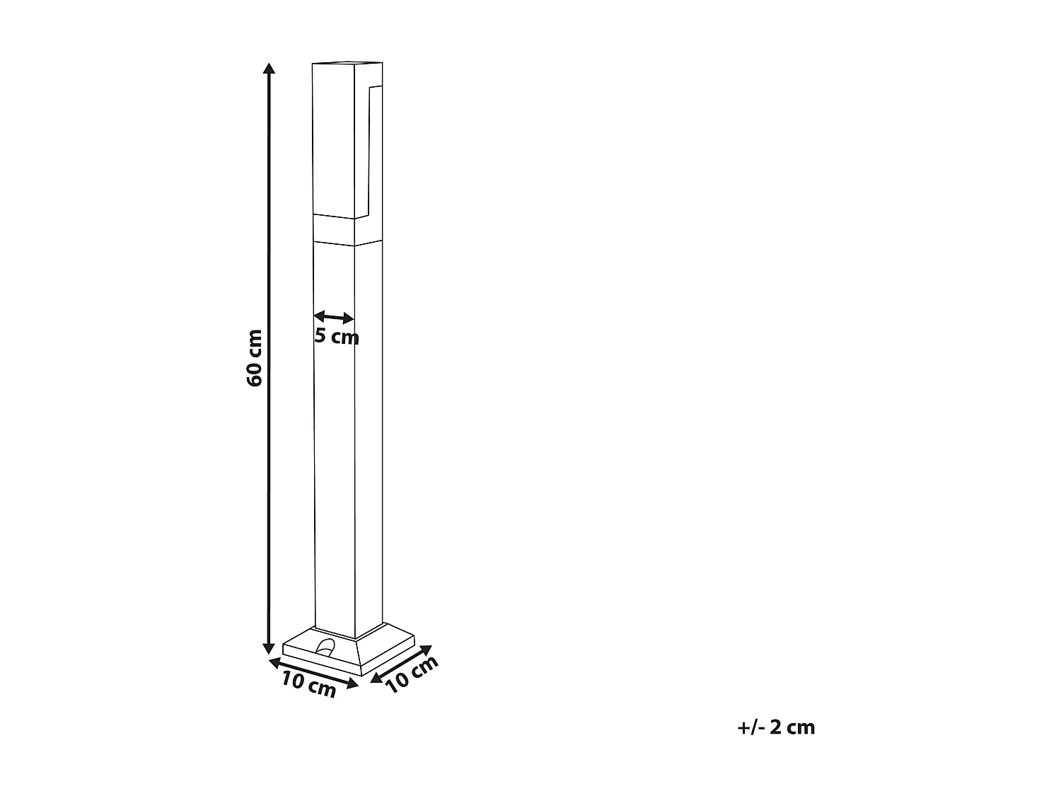 Lampione da esterno a LED AWUNA Nero