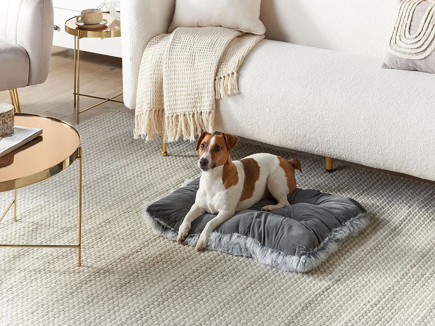 Lit pour animal ERGANI Velours Gris